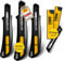 3x ELITE SNAPBACK Sicherheitsmesser Set inkl. 13x Ersatzklingen – Extrem langlebiges Universal-Cuttermesser mit gehärteter BLACKBLADE-Klinge