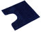 PANA® Chenille WC-Vorleger mit Ausschnitt (45x45cm) • U-förmiger Badteppiche • Badematte für Toilette, WC, Klo, Gäste-WC • Mikrofaser Matte • Flauschiger Klo Vorleger • Farbe: Blau