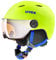 uvex junior Visor pro - Skihelm für Kinder - mit Visier - individuelle Größenanpassung - neon Yellow matt - 52-54 cm