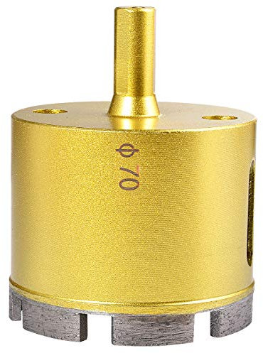 KATUR 70mm Dia Sega a tazza diamantata Punta per carotaggio diamantata, Sega a tazza per muratura Fresa a tazza per gres porcellanato per marmo, vetro, ardesia, ceramica, granito