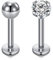 Cizme 2er Titan Lippenpiercing Labret Stecker 8mm Helix Tragus Knorpel Monroe Piercing Stecker 1,2mm
