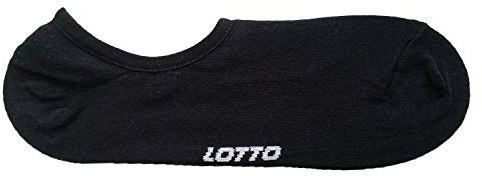 Lotto, 12 fantasmini salvapiede invisibili in cotone elasticizzato sottile e fresco con antiscivolo in silicone sul tallone. Colore NERO taglia 43-46