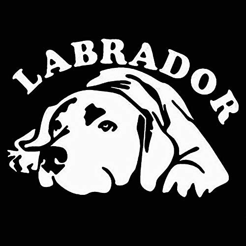 Porfeet Auto Aufkleber, Niedlichen Labrador Hund Auto Fahrzeug Karosserie Fenster Reflektierende Abziehbilder Aufkleber Dekoration Weiß