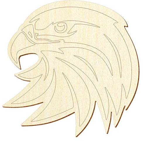 Holz Adlerkopf V2 - Deko Basteln 3-50cm, Pack mit:1 Stück, Breite:18cm breit