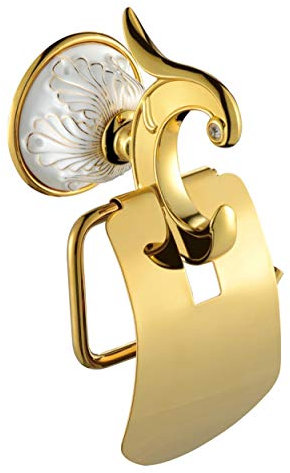 Portarotolo Supporto di Carta igienica Porta Rotolo del Supporto del Tessuto in Ottone Massiccio Oro Finito-Bagno Accessori Prodotti PH009 Portarotolo Carta