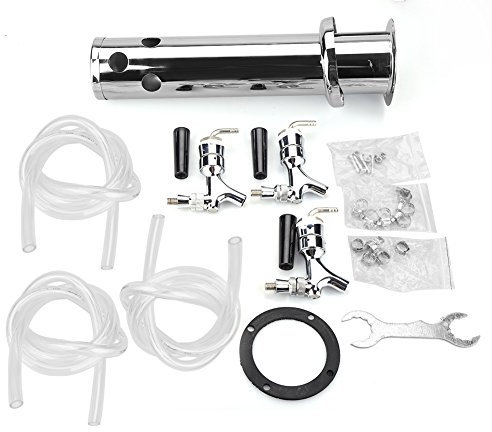 BWLZSP Stainless Steel Triple Tap 3 Faucets Draft Beer Dispenser for Bar Home Brew Kegerator,Beer Dispenser