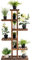 RELAX4LIFE Étagère à Fleurs en Bois, Support de Pots avec Grande Capacité pour Décoration, Porte-Plantes Extérieur et Intérieur (6 étagères / style5)