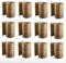 12er Pack Rattan Sichtschutz-Streifen, Sichtschutz für Stabmattenzaun, Flechtoptik, 255cm x 19cm, inklusive Befestigungsclips (12, Strohfarben)