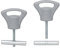 ProPlus 2X Kederstopper 5-6mm für Kederschiene Keder Stopper Endstopper Öse Feststeller