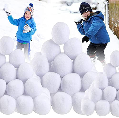 40P 5cm/7cm/8cm White Plush Realistic Artificial Snowballs,Christmas Decorations Fake Snowball for Kids Indoor Snowballs Fight Game for Winter Game,Xmas Trees,Adults Indoor Outdoor Snow Fights Game