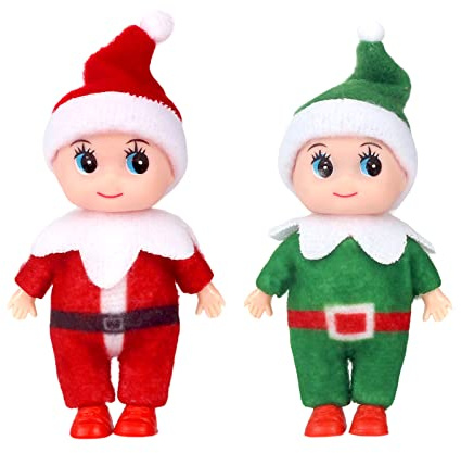 POPOYU Weihnachtselfen Figuren Mini Elfen, Christmas Elf Puppe Weihnachtselfen Weihnachten Kleine Geschenke Puppe Spielzeug für Mädchen Jungen Geschenk,Little Elf Puppe Spielzeug für Jungen Mädchen