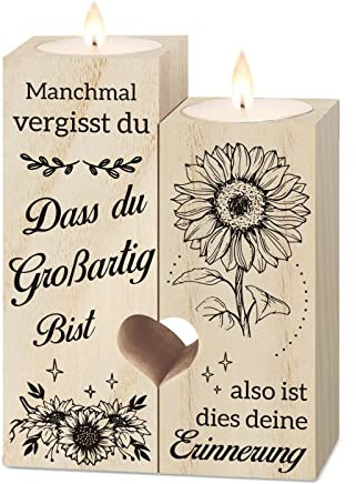 Vetbuosa Geschenke für Freundin Freund, Kerzenständer Geschenk für Frauen, Geschenke Freundin, Beste Freundin Geschenk, Inspirierende, Genesungsgeschenk, Geburtstagsgeschenk für Frauen Männer