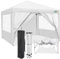 COBIZI Pavillon 3x3 Wasserdicht Stabil Winterfest Partyzelt 3x3 mit 4 Seitenteilen Pop Up Faltpavillon UV Schutz 50+ Gartenpavillon Mit Handtasche, 8X Heringe und 4X Windseil, Weiß