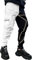 AIEOE Pantalon Cargo Homme Hip Hop Techwear Avec Bandes Réfléchissantes Streetwear Punk de Jogging Poches Taille Élastique, Noir et Blanc, L