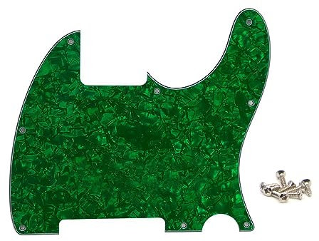 SHENGSUI 8-Loch-Tele-Rohling-Gitarren-Pickguard für Fender American/Mexican Telecaster Esquire Green Pearl