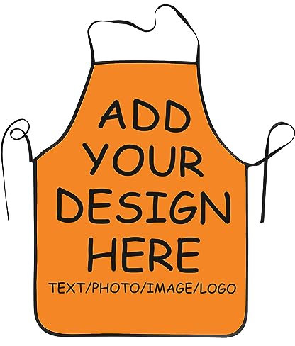 Lsjuee Benutzerdefinierte personalisierte Schürze mit Namen, Foto/Text/Logo, verstellbar, Küchenchef, Kochen für Männer und Frauen