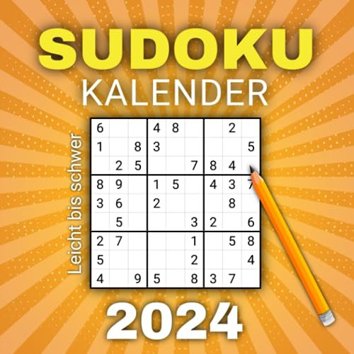 Sudoku Kalender 2024: Tägliche Rätselreise für Erwachsene und Senioren mit 366 Sudokus von Leicht bis Schwer samt Lösungen