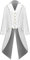 dhyuen Halloween Herren Smoking Vampir Gehrock Renaissance Oberteile Kostüme Mittelalter Unterteile for Herren Frack Jacke Print Frack Mantel Uniform Hof Stickerei Mantel Mantel（3-White，S）