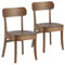 HOMN LIVING Pack 2 sillas Nala Color Nogal, Madera Maciza, 45,5 cm (Ancho) 49 cm (Profundo) 83 cm (Alto)