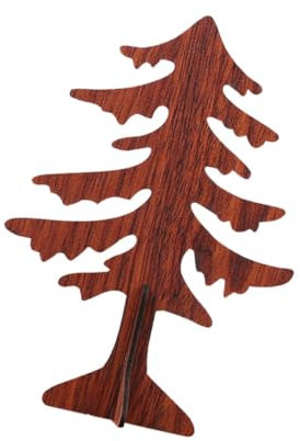 Ciieeo Mini Desktop Kreuz Weihnachten Baum Handgemachte Holz-dauerhafte Weihnachten Baum Ornament