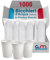 1000 Bicchieri Acqua in Plastica Bianchi da 200 ml, Riciclabili, Extra Rigidi e Super Resistenti, Usa e Getta, Ideale per Casa, Ufficio, Asporto Bevande Fredde (3 formati disponibili)