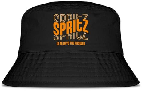 Prozente Momente Spritz is alwasys The Answer - Fischerhut | Anglerhut | Sonnenhut | Sommer | Malle | lustige Sprüche | OneSize | Malle | Urlaub | Schwarz