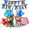 Chukua Dog Patrol Geburtstagsdeko Luftballon Girlande Geburtstag Deko Jungen Mädchen mit Chase Marshall Folienballons Paw Balloons Geburtstag Banner für Thema Kindergeburtstag Party Supplies Deko