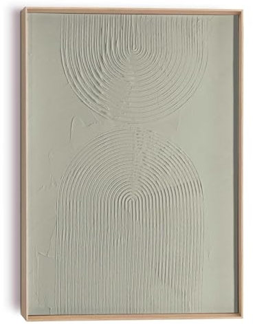 REINDERS Relief Wandbild, Bows - sage green, Wohnzimmer, Poster, Wanddeko, Room Decor, MDF, Grün, 70x50cm