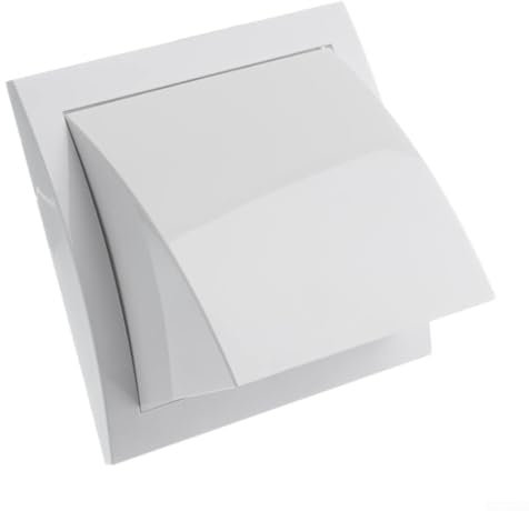 Fácil instalación ABS rejilla de ventilación campana extractora conducto salida de aire con válvula color blanco (100 mm)