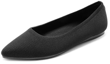 DREAM PAIRS Damen-Schuhe, lässig, spitzer Zehenbereich, Ballett-Komfort, weiche Slip-on-Flachschuhe