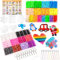 RUACDIQ 8200pcs Bügelperlen Set, 2 Kartons 5mm Steckperlen Perlen Mit Bügelperlen Platten Und Zubehör, 26 Farben Leuchtend Im Dunkeln, Diy Bastelperlen, Geburtstag Basteln Für Kinder