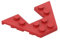 Gobricks 47407 Circular Plate Wedge Plate 4 x 6 10 Pieces GDS-759 Compatible with Lego Building Blocks Color:Red 010