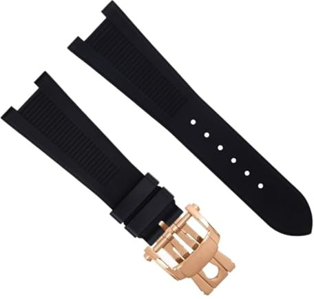 YOLIONU Pulsera de interfaz para Nautilus 5711/5712, correa de reloj Fluororubber para Patek Philippe FKM, accesorios de correas de reloj