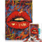 1000 Piece Jigsaws for Adults Puzzle Red Lips Abstract Graffiti Art Made of cardboard，for ages 14 and over educational toys for learning gifts for friends and family。size：26x38cm/10.24x14.96inch