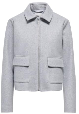 ONLY Damen Übergangsjacke kurze Damenjacke elegante Kurzjacke mit Reverskragen ONLVela Short