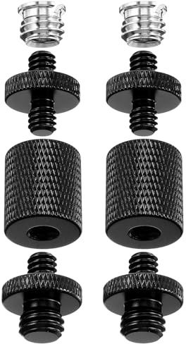 8 Stück 1/4 auf 3/8 Zoll Gewinde Stativ Adapter Kamera-Schraubenadapter Adapter Kamera Schraube Gewindeschraube für Kameras Mikrofon Einbeinstativ Blitzlicht Schnellwechselplatte