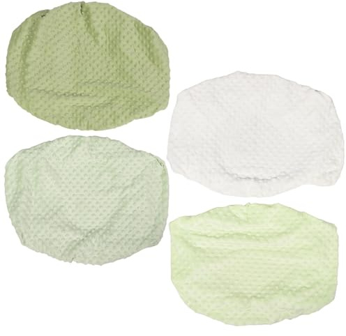 Toddmomy 4pcs Plush Crib Bed Sheet Changing Table Pad Covers Breathable, Easy Removable Design for Diaper Changing Tables and Cradles in Small Apartments or Limited Nursery Spaces, Compact
