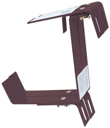 geli Thermo Plastic Halter 2-Fach verstellbar für Blumenkasten, Farbe:braun