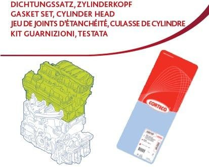 Corteco 418452P Dichtungssatz, Zylinderkopf