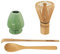 BambooMN Marque – Ensemble fouet à thé vert matcha – fouet + cuillère à thé + porte-fouet doux vert clair