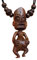 Island Piercings Halskette aus Holz Maori Tiki Anhänger längenverstellbar N101