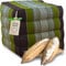 livasia Würfelkissen quadratisch - 40x40x40cm - Sitzhocker mit organischem Kapok, Sitzpouf, Lagerungswürfel viereckig, Bodenkissen Hocker Fußbank Fußhocker handgefertigt (Braun/Grün)