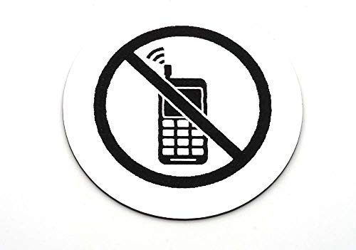 Türschild Sticker Hinweisschild Infoschild Schild | Rund 9,5cm | selbstklebend | Telefonieren verboten