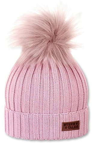 Sterntaler Baby - Mädchen Strickmütze Mütze, Rosa, 49