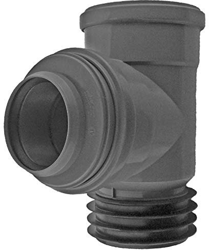 Universal Steckabzweig 87,5 Grad für HT KG Ton SML Rohr mit innen 99-105mm Airfit | Muffe DN 50 bis 110 WUNSCHGRÖSSE einfach auswählen >>> DN 110 x 110 x 75