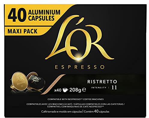 L'OR - Cafe Capsules Type Nespresso Espresso Ristretto 208G - Lot De 2