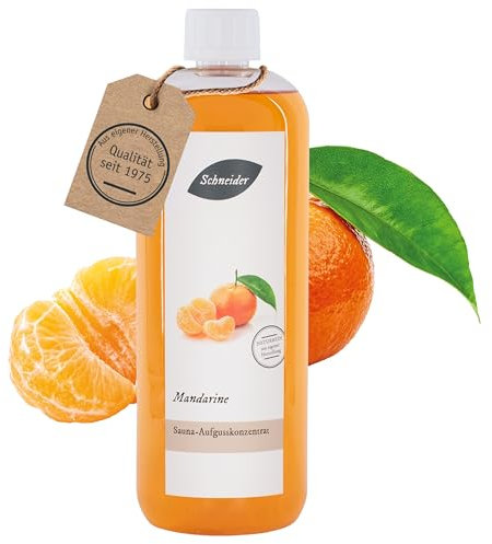 Saunabedarf Schneider - Aufgusskonzentrat Mandarine - süßlich-milder Saunaaufguss - 1000ml Inhalt