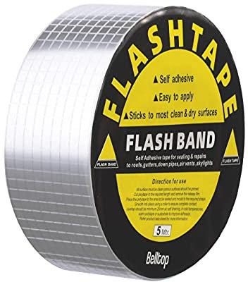 belltop - Cinta de Butilo impermeable autoadhesiva - Cinta de aluminio super resistente para goteras o grietas (55mm x 5metros)