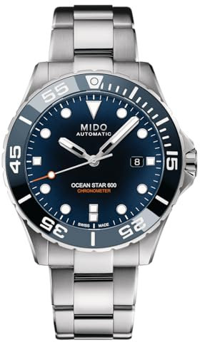 MIDO Ocean Star 600 Chronometer – Schweizer Automatikuhr für Herren – blaues Zifferblatt – Gehäuse 43,5 mm – M0266081104101