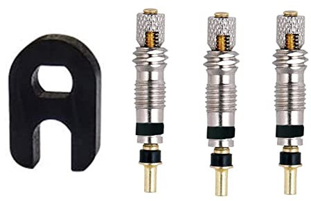 3pcs Bike Valve Replacement Bike Valve Universal Presta Valve Core Valve Core Remover Tool,Cycling Valve Caps Bicycle Valve Adapter Easy to Operation for Road & Mountain Bikes